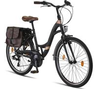 Licorne Bike Stella Plus Premium City Bike en pouces Vélo en aluminium pour filles, garçons, hommes et femmes - dérailleur 21 vitesses - Vélo hollandais