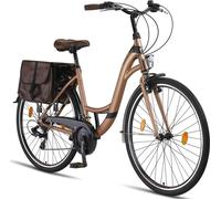 Vélo de ville pour femme - MARQUE - 26-28 pouces - Cadre en aluminium - 21 vitesses - Sans suspension
