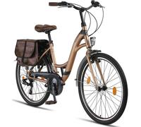 Licorne Bike Stella Plus Premium City Bike en pouces Vélo en aluminium pour filles, garçons, hommes et femmes - dérailleur 21 vitesses - Vélo hollandais