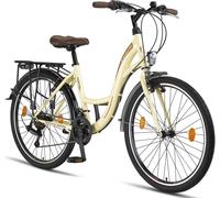 Licorne Bike Stella Premium City Bike 24,26 et 28 pouces - Vélo hollandais, Garçon [26, Beige]