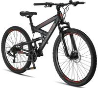Licorne Bike Strong 2D Premium VTT Shimano,Couleur:Noir/Rouge;Pouces:29.00