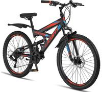 Licorne Bike Strong 2D Premium VTT Shimano,Pouce:26;Couleur:Noir/Bleu/Orange