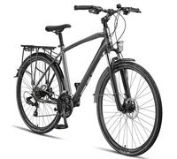 Licorne Bike Vélo de randonnée en aluminium de 28 pouces avec dérailleur à 21 vitesses, frein à disque, VTT, vélo de cross, vélo garçon, fille, femme et homme