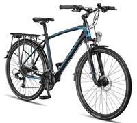 Licorne Bike Vélo de randonnée en aluminium de 28 pouces avec dérailleur à 21 vitesses, frein à disque, VTT, vélo de cross, vélo garçon, fille, femme et homme