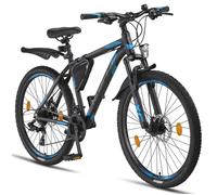Licorne Bike Vélo VTT haut de gamme. (2 freins à disque) [26.00, Noir/Bleu (2xFrein à disque)]