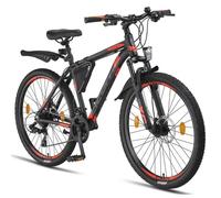Licorne Bike VTT 26 Pouces Haut de Gamme - Double Frein à Disque, Performance Tout-Terrain,( Noir/Orange 26)
