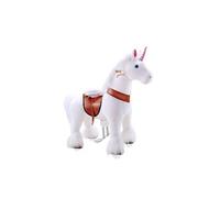 Ponycycle Animal qui marche Modèle U Licorne blanche Ux304 à roulettes avec frein Taille 3 3-4 ans