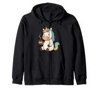 Licorne Boire Café Garçons Filles Hommes Femmes Enfants Adultes Sweat à Capuche