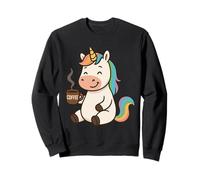 Licorne Boire Café Garçons Filles Hommes Femmes Enfants Adultes Sweatshirt