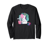 Licorne Bubble Tea Cute Fantasy Art Manche Longue