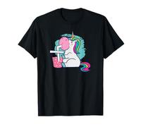 Licorne Bubble Tea Cute Fantasy Art T-Shirt