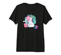 Licorne Bubble Tea Cute Fantasy Art T-Shirt Haut de Gamme