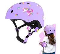 Licorne Casque de vélo pour Enfant Casque Enfant Ajustable Casque Réglable pour Filles Casque de Patineur Respirant Casque Légers pour Skateboard Trottinette Scooter