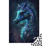 Licorne Céleste Puzzle 1000 Pièces Papier Art de Nuit Fantastique Puzzle pour Adultes Décompression Concentration Décoration Cadeau Famille 38x26cm/1000pcs