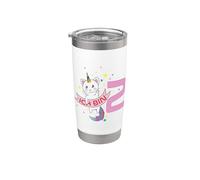 Licorne chat 2ème anniversaire I am 2 Years Gobelet isotherme en acier inoxydable double paroi