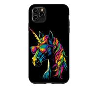 Licorne Coloré Arc-en-Ciel Cavalière Chevaux Équitation Coque pour iPhone 11 Pro Max