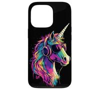 Licorne Coloré Arc-en-ciel Cavalière Chevaux Équitation Coque pour iPhone 13 Pro