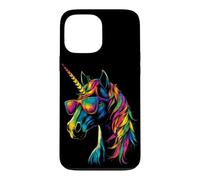 Licorne Coloré Arc-en-Ciel Cavalière Chevaux Équitation Coque pour iPhone 13 Pro Max
