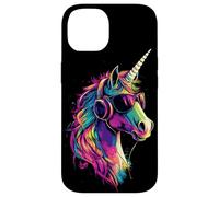 Licorne Coloré Arc-en-ciel Cavalière Chevaux Équitation Coque pour iPhone 14