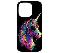 Licorne Coloré Arc-en-ciel Cavalière Chevaux Équitation Coque pour iPhone 14 Pro