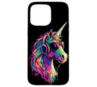 Licorne Coloré Arc-en-ciel Cavalière Chevaux Équitation Coque pour iPhone 15 Pro Max