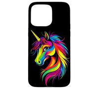 Licorne Coloré Arc-en-Ciel Cavalière Chevaux Équitation Coque pour iPhone 15 Pro Max