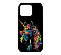 Licorne Coloré Arc-en-Ciel Cavalière Chevaux Équitation Coque pour iPhone 16 Pro