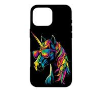 Licorne Coloré Arc-en-Ciel Cavalière Chevaux Équitation Coque pour iPhone 16 Pro Max