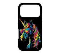 Licorne Coloré Arc-en-Ciel Cavalière Chevaux Équitation Coque pour iPhone 17 Pro