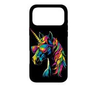 Licorne Coloré Arc-en-Ciel Cavalière Chevaux Équitation Coque pour iPhone 17 Pro Max