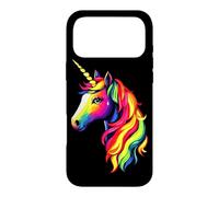 Licorne Coloré Arc-en-Ciel Cavalière Chevaux Équitation Coque pour iPhone 17 Pro Max