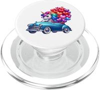 Licorne Cool dans Une Vieille Voiture avec des Ballons colorés PopSockets PopGrip pour MagSafe