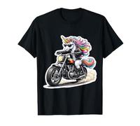 Licorne Cool équitation Classique Moto Cycliste Fille T-Shirt Graphique avec Valeur