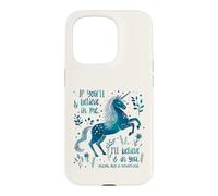 Licorne Croire Confiance Citation Amitié Coque pour iPhone 15 Pro
