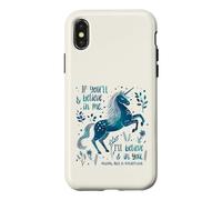 Licorne Croire Confiance Citation Amitié Coque pour iPhone X/XS