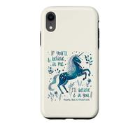 Licorne Croire Confiance Citation Amitié Coque pour iPhone XR