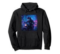 Licorne Cyberpunk Rider Moto Biker Synthwave Sweat à Capuche