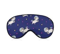 Licorne dans l'espace masque de sommeil nuit couverture oeil pour femmes hommes BlockLight pour avion voyage sieste sangle réglable