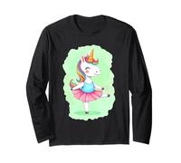 Licorne dansant comme une ballerine - aquarelle style 1 Manche Longue
