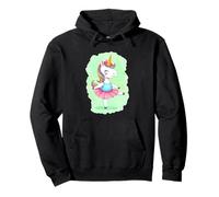 Licorne dansant comme une ballerine - aquarelle style 1 Sweat à Capuche