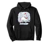 Licorne de Noël enchantée au Pays des Merveilles enneigées Sweat à Capuche