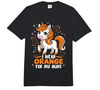 Licorne de Sensibilisation à la sclérose en plaques Que Je Porte en Orange pour Soutenir ma Tante Comfort Colors Adult Heavyweight T-Shirt