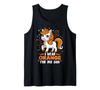 Licorne de sensibilisation à la sclérose en plaques que je porte en orange pour soutenir mon fils Débardeur