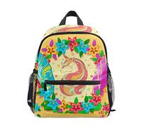 Licorne De Surf De Marguerite Sac à Dos Enfant Sac d'École Maternelle Préscolaire Étudiant Scolaire Cartable pour Les d'Âge de La Âgés de 2 à 7 Ans Garçons Filles
