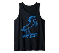 Licorne d'élevage Bleue « Where Dreams Spin » Débardeur