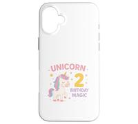 Licorne Deux Anniversaire Magic Art Coque pour iPhone 16 Plus