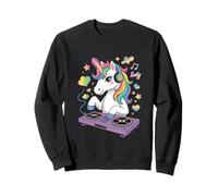 Licorne Dj Musique Cœur Étoiles Arc-En-Ciel Sweatshirt