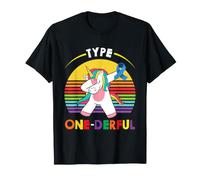 Licorne drôle diabétique de Type 1 diabète T1D Type One-Derful T-Shirt