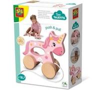 Licorne en Bois 2 en 1 - A Pousser et A Tirer Rose G