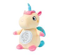 Licorne en peluche avec projecteur, crème